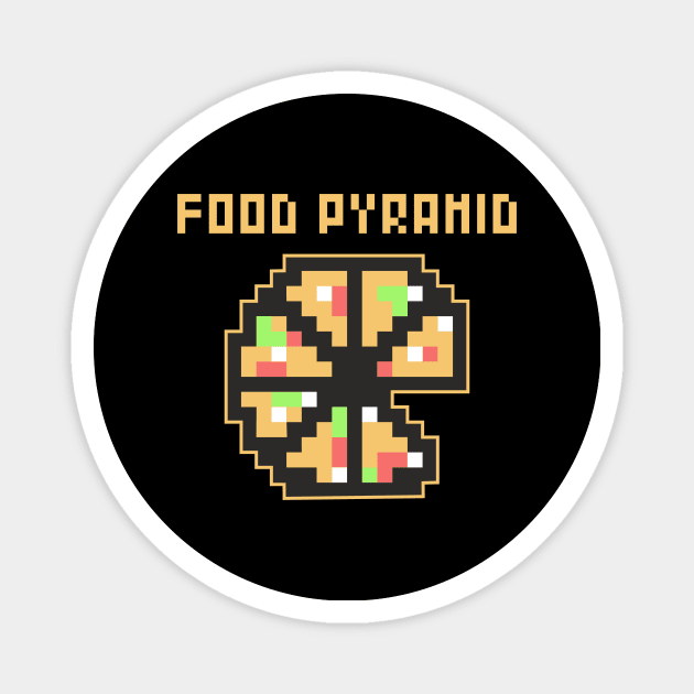 Food Pyramid. Pizza pixel art Magnet by aceofspace